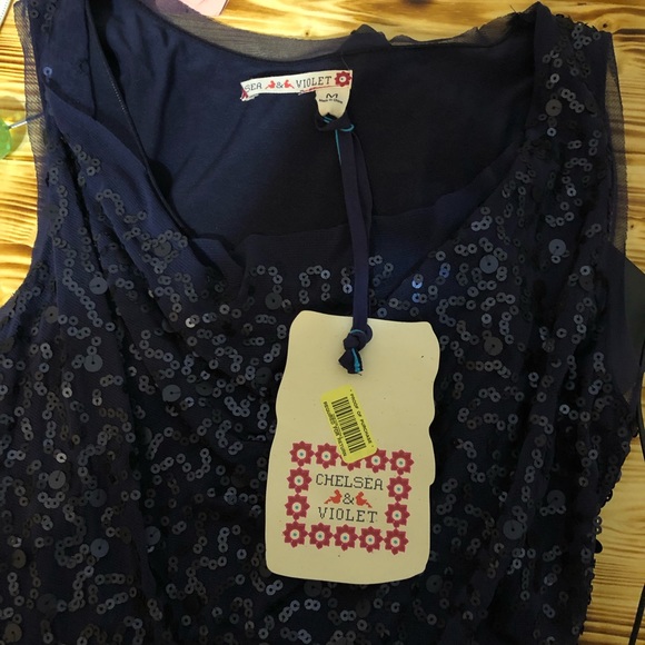 Navy sequin dress - Picture 2 of 4